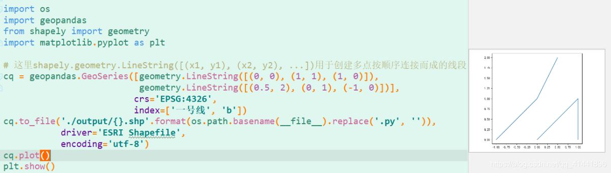 python geopandas讀取、創(chuàng)建shapefile文件的方法