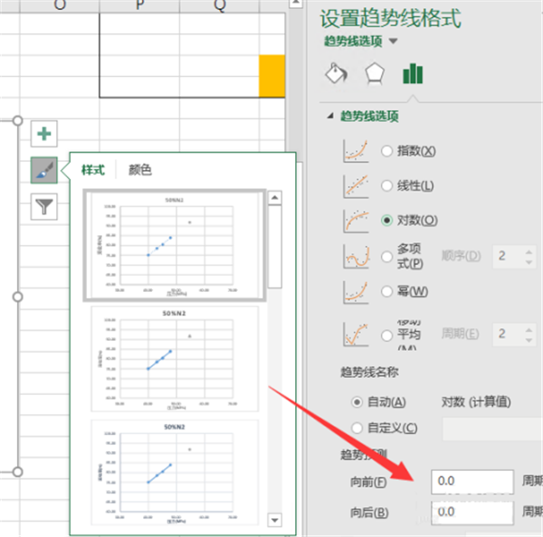 Excel怎樣延長(zhǎng)趨勢(shì)線？