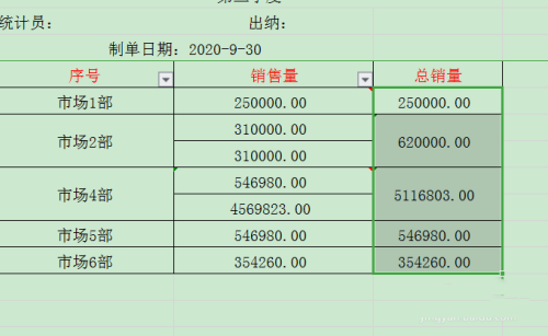 WPS怎么設置表格的不規(guī)則單元格求和？