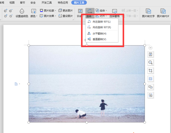 WPS中Word如何旋轉(zhuǎn)圖片？WPS中Word旋轉(zhuǎn)圖片辦法
