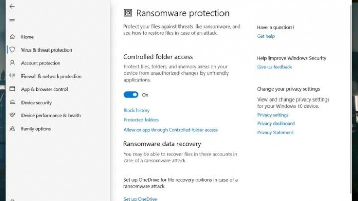 Win10怎么開啟勒索軟件保護的功能？Win10開啟勒索軟件保護功能