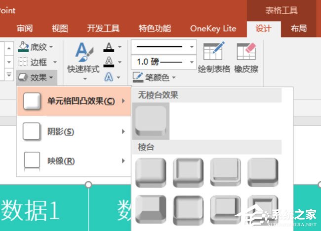 ppt表格單元格怎么實(shí)現(xiàn)凹凸效果？ppt表格單元格實(shí)現(xiàn)凹凸效果的方法
