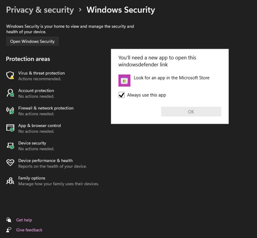 Win11系統安全中心部分功能打不開怎么辦?