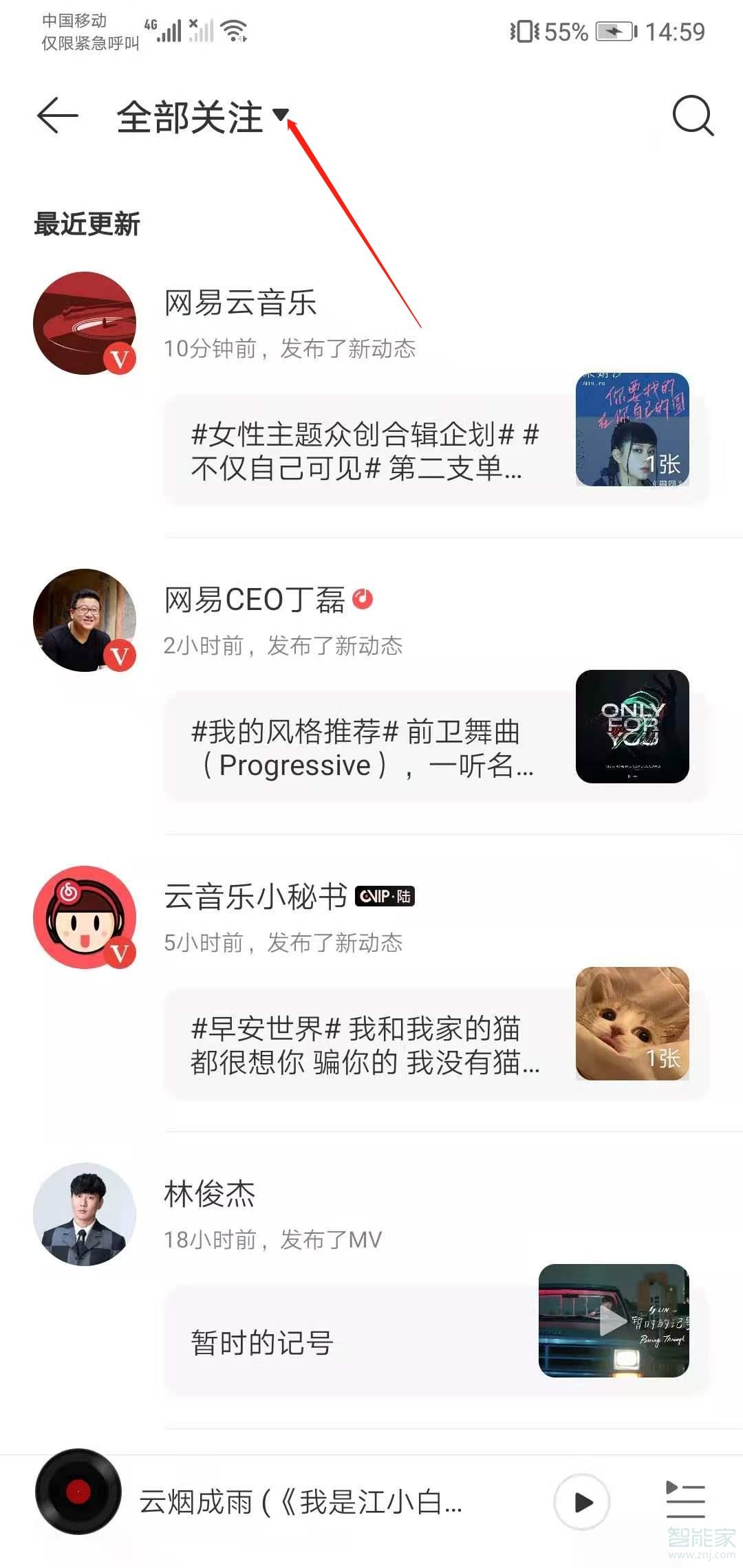 網(wǎng)易云音樂關(guān)注的歌手在哪里看