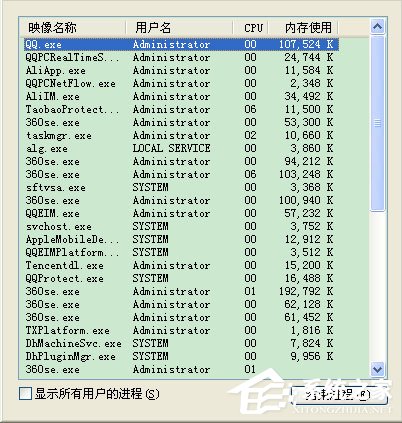 WinXP系統任務管理器顯示不全如何解決？