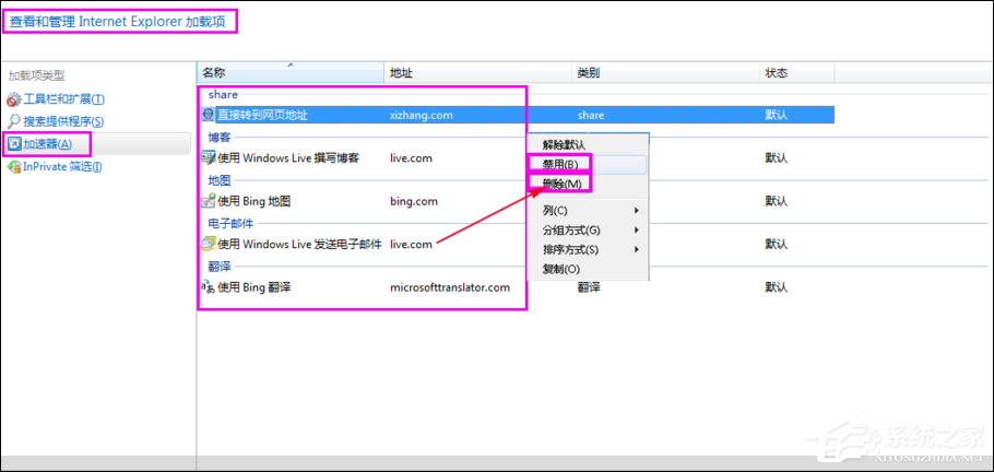 如何清除鼠標右鍵多余項？Win7系統刪除右鍵多余菜單的方法