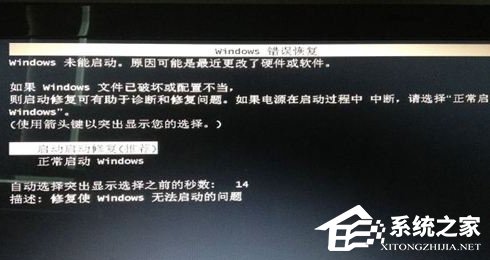 Win7系統出現Windows錯誤恢復該怎么辦？