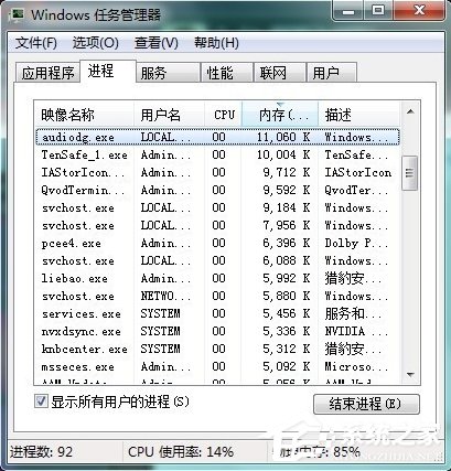 Win7任務(wù)管理器中哪些進(jìn)程可以關(guān)閉?