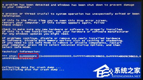 Win8電腦藍(lán)屏故障錯(cuò)誤代碼0x000000f4怎么解決?