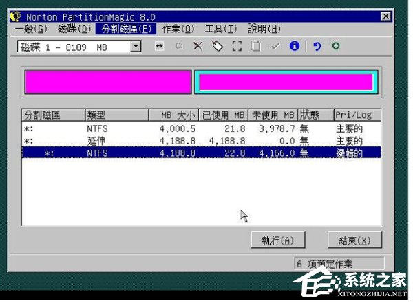 WinXP用深度技術(shù)PQ8.05對(duì)硬盤進(jìn)行分區(qū)的方法