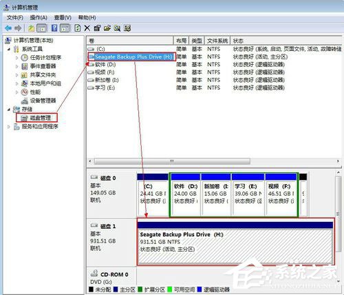 Win7系統(tǒng)如何給移動硬盤分區(qū)？Win7系統(tǒng)給移動硬盤分區(qū)的方法