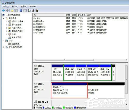 Win7系統(tǒng)如何給移動硬盤分區(qū)？Win7系統(tǒng)給移動硬盤分區(qū)的方法