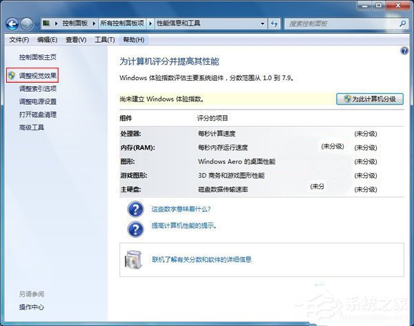 Win7如何關(guān)閉視覺效果提高系統(tǒng)效率?
