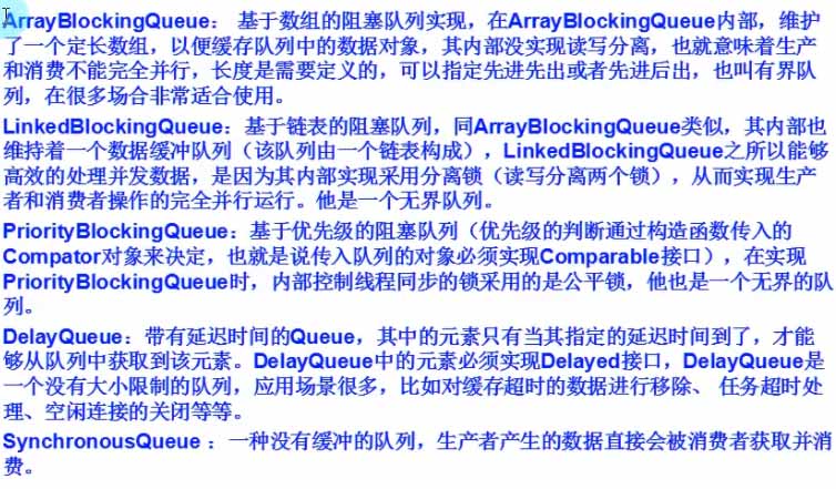java中并發(fā)Queue種類與各自API特點(diǎn)以及使用場景說明