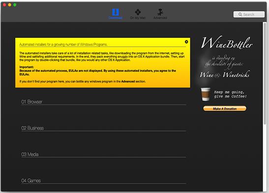 winebottler怎么使用?一個在Mac上運行Windows應(yīng)用的東西
