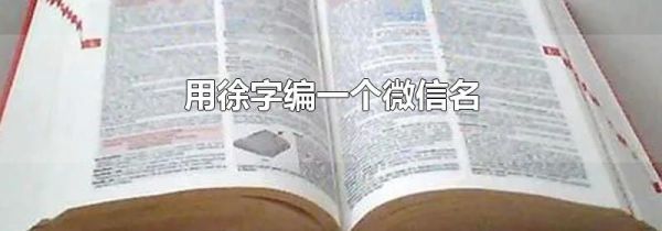 用徐字編一個(gè)微信名