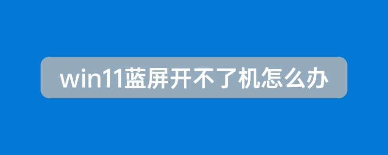 win11藍(lán)屏開不了機(jī)解決方法