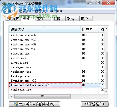 thunderplatform怎么關(guān)閉?win7關(guān)閉ThunderPlatform進程的方法