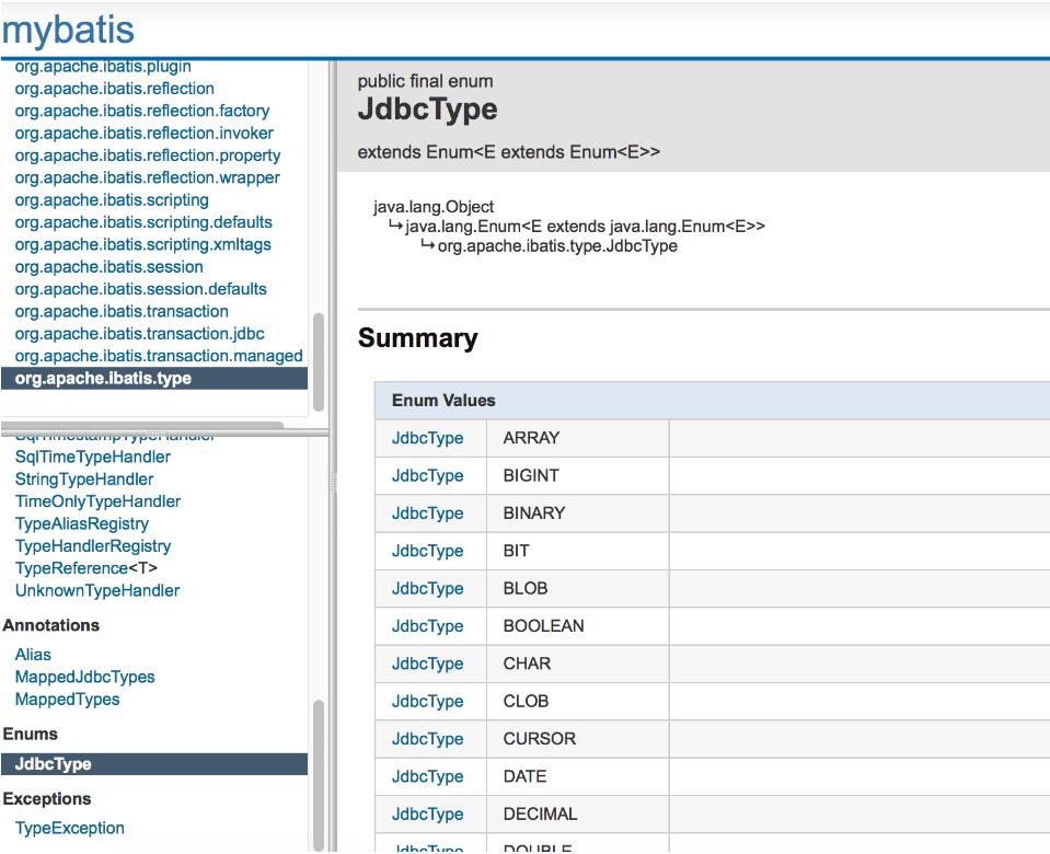MyBatis JdbcType 與Oracle、MySql數(shù)據(jù)類型對(duì)應(yīng)關(guān)系說明