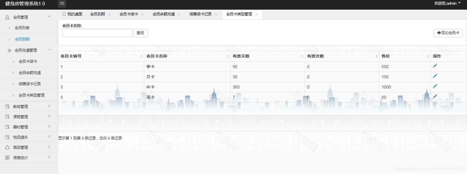 使用Springboot實現(xiàn)健身房管理系統(tǒng)
