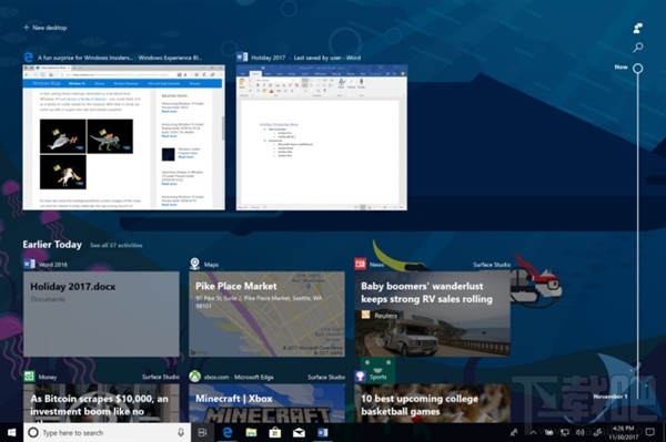 win 10 Build 17063新功能Timeline怎么樣？
