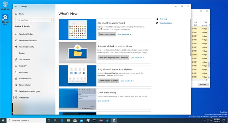 Win10 19603版本系統(tǒng)更新 存儲設置增加用戶清理建議