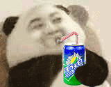 抖音熊貓人喝飲料GIF表情包分享_熊貓人喝飲料動(dòng)態(tài)表情大全
