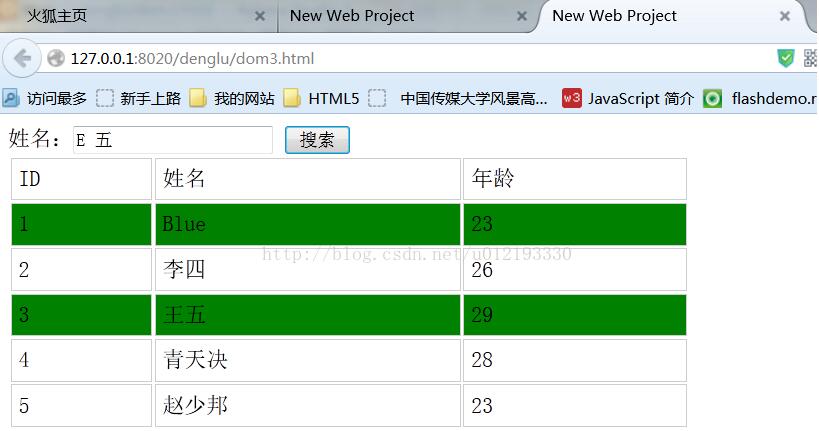 javascript實(shí)現(xiàn)簡單搜索功能
