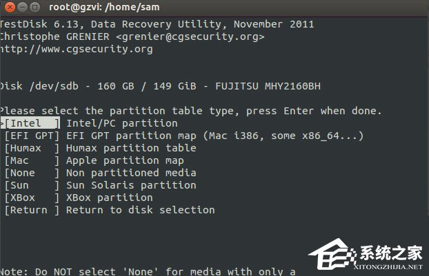 Linux系統(tǒng)分區(qū)表恢復的教程