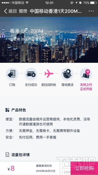 有了支付寶“境外流量包”去香港澳門(mén)臺(tái)灣不用換卡或漫游