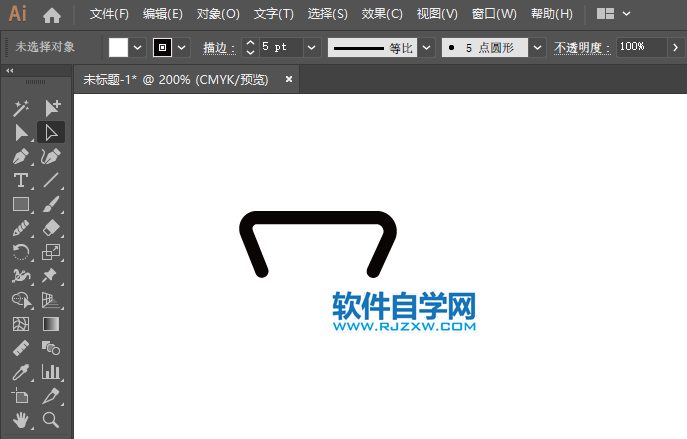 AI怎么繪制一個福袋的圖標的方法