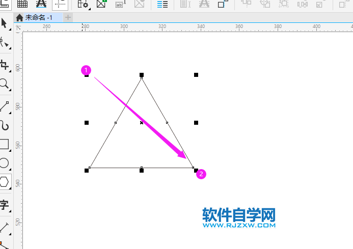 cdr畫三角形怎么控制邊長(zhǎng)