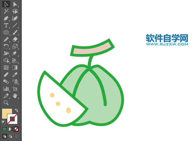 ai怎么畫(huà)番石榴水果圖標(biāo)