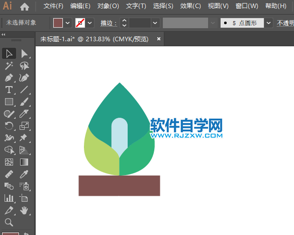 ai怎么畫(huà)百荷盆栽圖標(biāo)