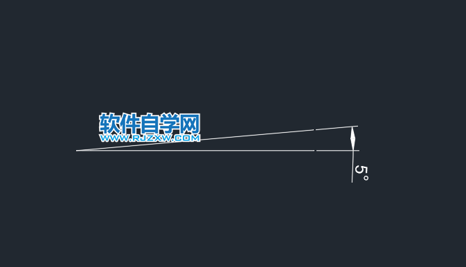 CAD怎么畫5度角
