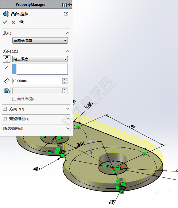 SolidWorks畫一個(gè)帶法蘭的圓管