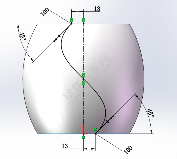 SolidWorks畫一個(gè)藝術(shù)瓶架