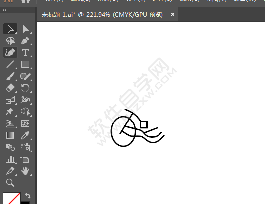 ai畫禁止摩托車通行標(biāo)識(shí)