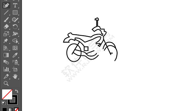 ai畫禁止摩托車通行標(biāo)識(shí)