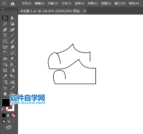 童鞋簡(jiǎn)筆畫(huà)用ai繪畫(huà)的方法