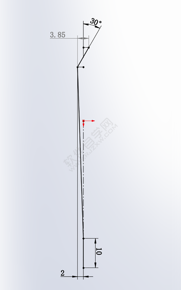 用SolidWorks畫一個夾子，用曲面的方法。