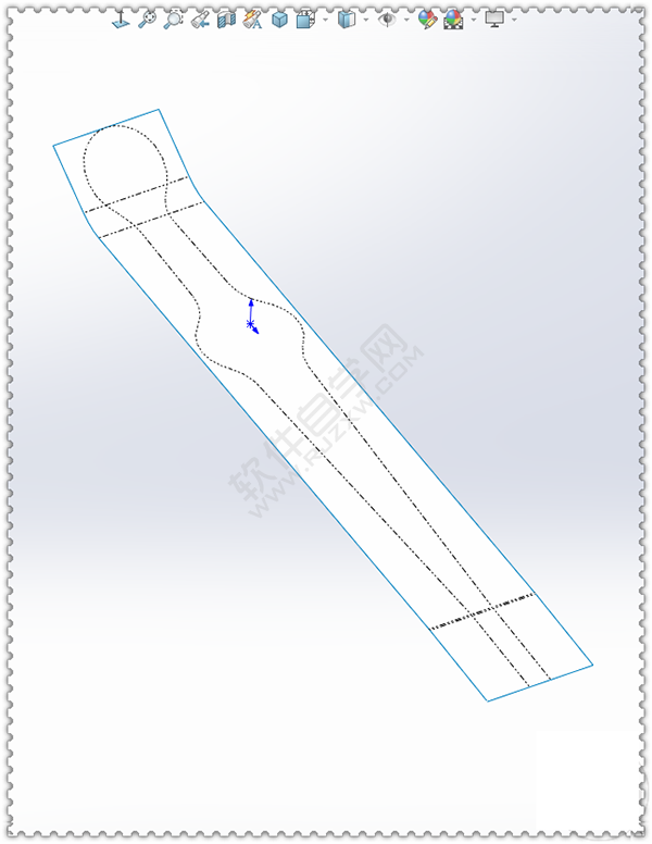 用SolidWorks畫一個夾子，用曲面的方法。