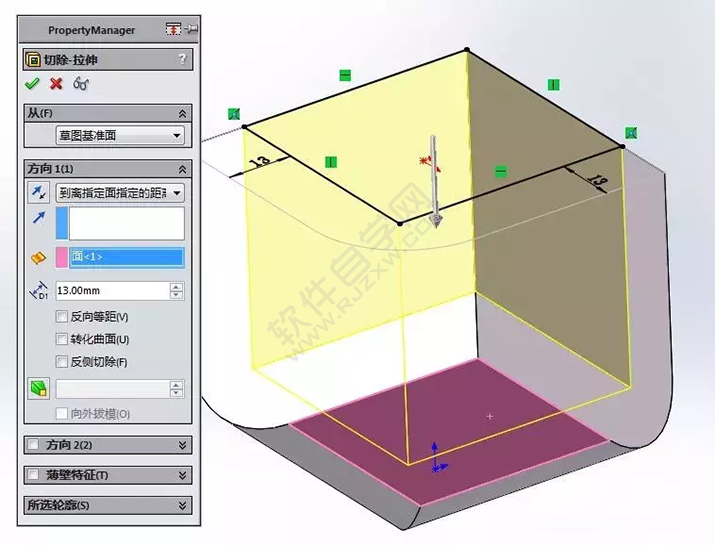 SolidWorks建模3D13-H01拉伸、圓角、倒角、基準(zhǔn)軸、鏡像