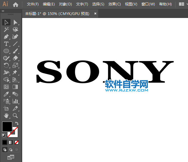ai怎么設(shè)計(jì)SONY商標(biāo)矢量圖