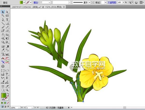ai怎么畫夜來(lái)香素材