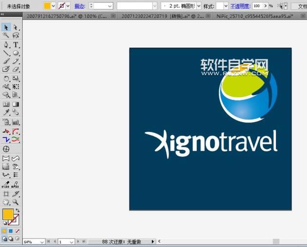 AI怎么繪制X的logo設(shè)計