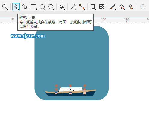 CorelDRAW X8怎么設計帆船圖案呢？
