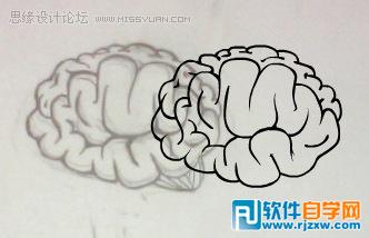 Illustrator教你怎么繪制大腦圖標(biāo)