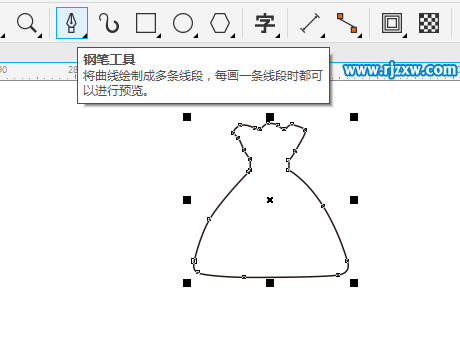 CDRX8制作錢袋標(biāo)志的方法