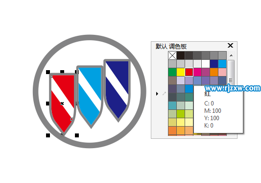 CDRX8設(shè)計(jì)別克標(biāo)志圖文教程